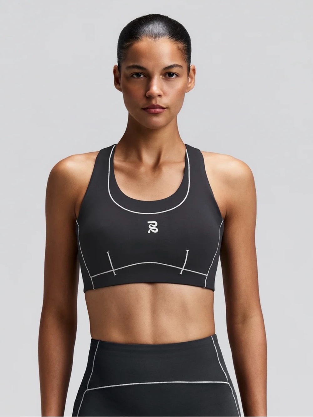 BANDIT WOMEN'S VANISHER™ POP STITCH™ ARCO RUN BRA - ANTHRACITE